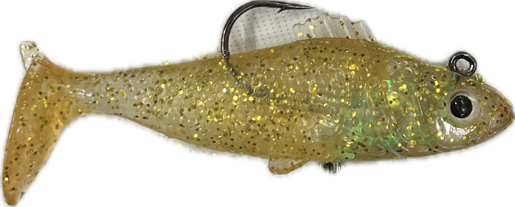 ماهی مصنوعی ژله ای 8cm طلایی اکلیلی