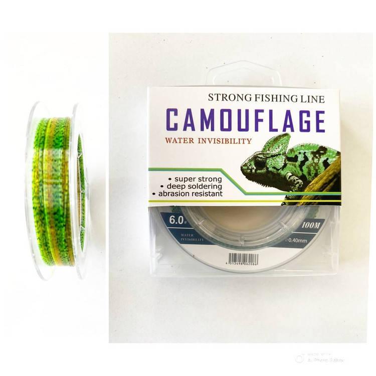 نخ ماهیگیری مونوفیلامنت استتاری CAMOUFLAGE 100m سایز0.40