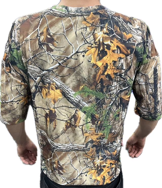 تیشرت آستین کوتاه استتار طرح شاخه و برگ CODE1