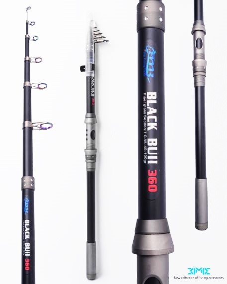 چوب ماهیگیری تلسکوپی سوپر گلاس 3.60 BLACK BULL