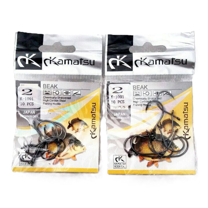 قلاب ماهیگیری کاماتسو KAMATSU سایز 2 بسته 9 عددی