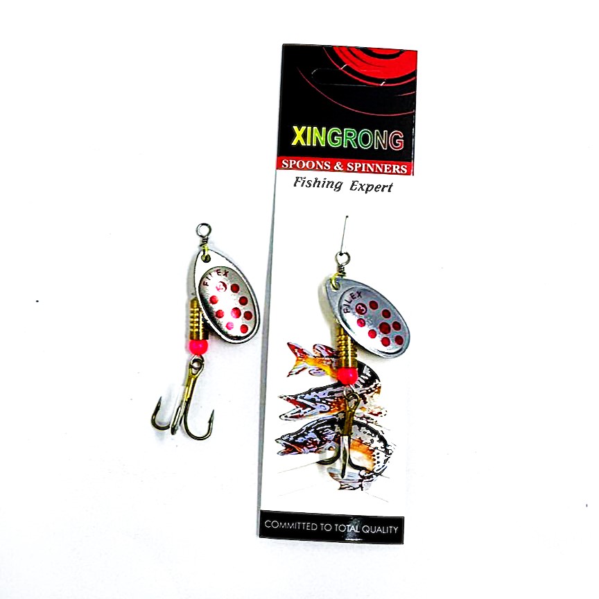 اسپینر نقره ای خال قرمز سایز 3