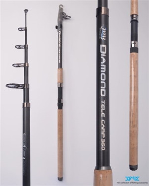 چوب ماهیگیری تلسکوپی فول کربن DIAMOND TELE CARP 390