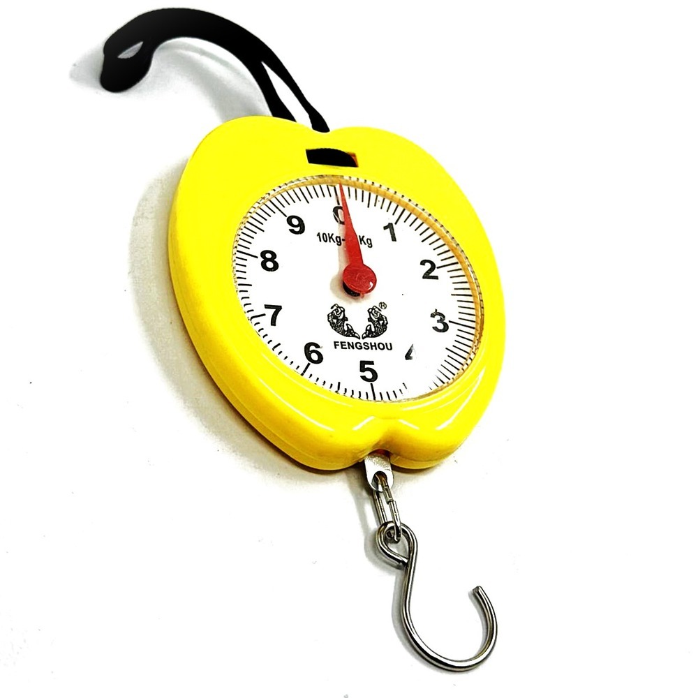 ترازوی ماهیگیری عقربه ای 10 کیلوگرمی (زرد)