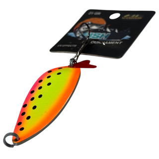قاشقک ماهیگیری پرچمی خال مشکی 21 گرمی گلدن فیش GOLDEN FISH