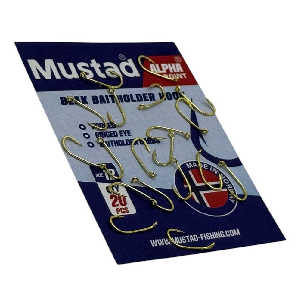 قلاب ماهیگیری طلایی موستاد MUSTAD سایز 12 بسته 20 عددی