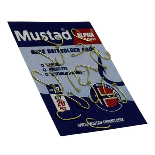 قلاب ماهیگیری طلایی موستاد MUSTAD سایز 12 بسته 20 عددی