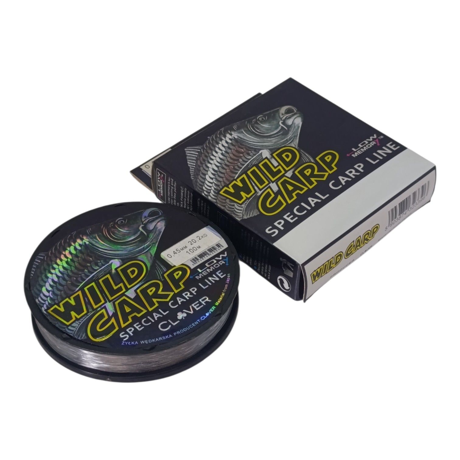 نخ ماهیگیری مونوفیلامنت Wild carp برند Clover متراژ 100  سایز 0.45
