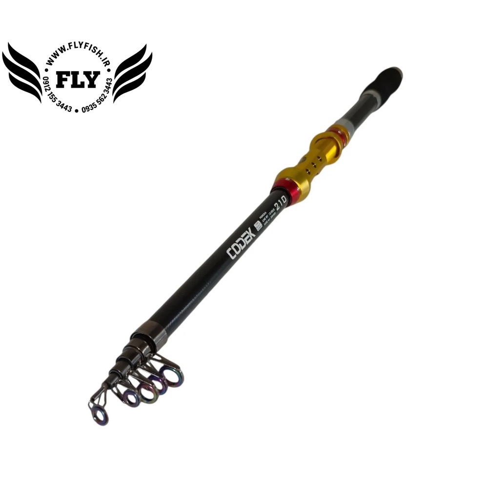 چوب ماهیگیری تلسکوپی کربن CODEK 210
