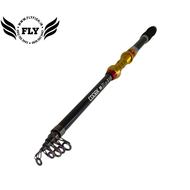 چوب ماهیگیری تلسکوپی کربن CODEK 210