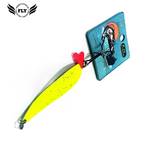 قاشقک ماهیگیری زرد فسفری 20 گرمی گلدن فیش GOLDEN FISH