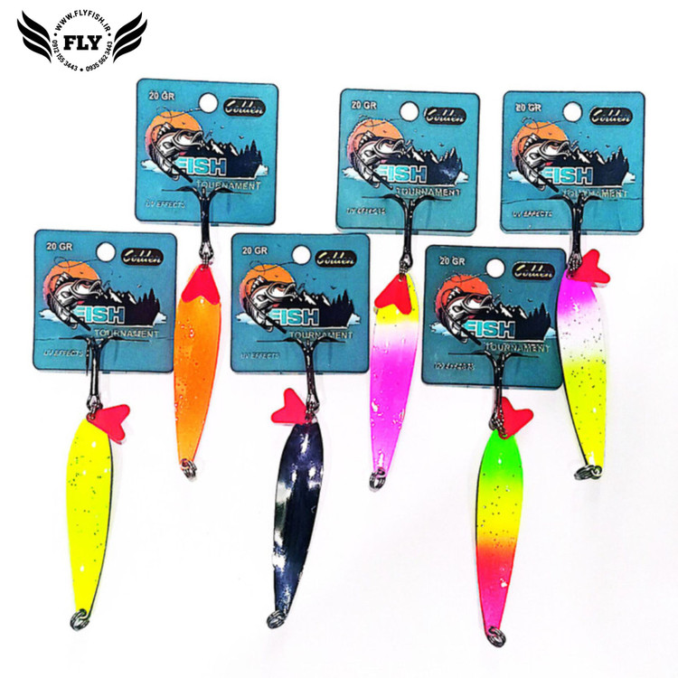 قاشقک ماهیگیری پرچمی اکلیلی 20 گرمی گلدن فیش GOLDEN FISH