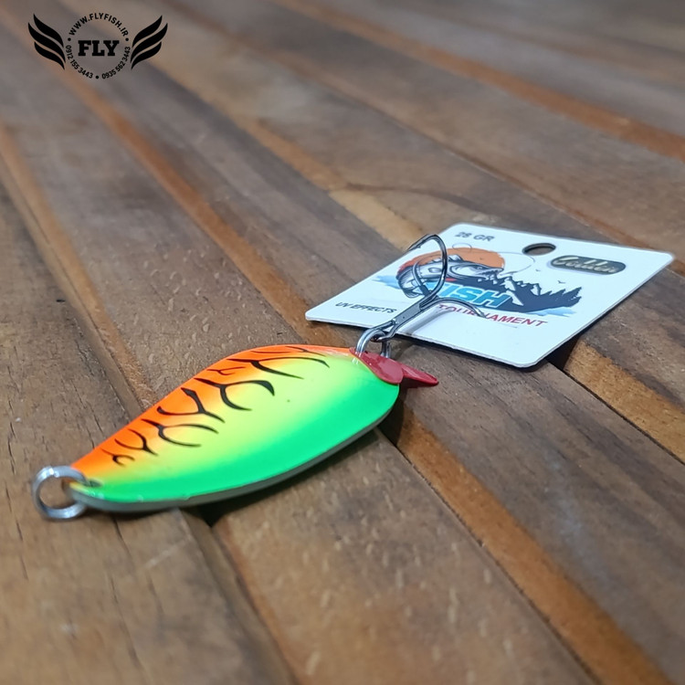 قاشقک ماهیگیری پرچمی تایگر 28 گرمی گلدن فیش GOLDEN FISH
