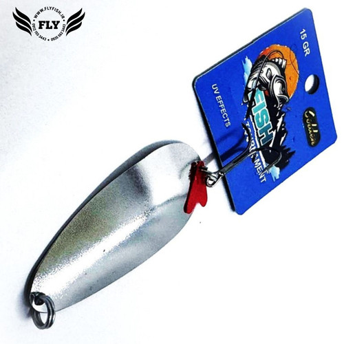 قاشقک ماهیگیری نقره ای 15 گرمی گلدن فیش GOLDEN FISH