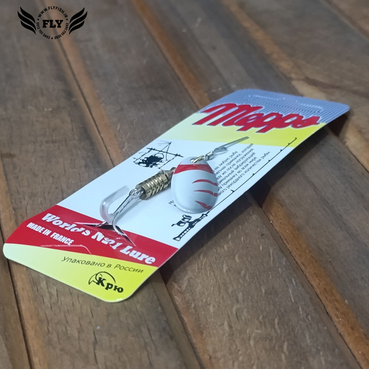 لانسه پلاک ماهیگیری تایگر سفید قرمز MEPPS سایز 2