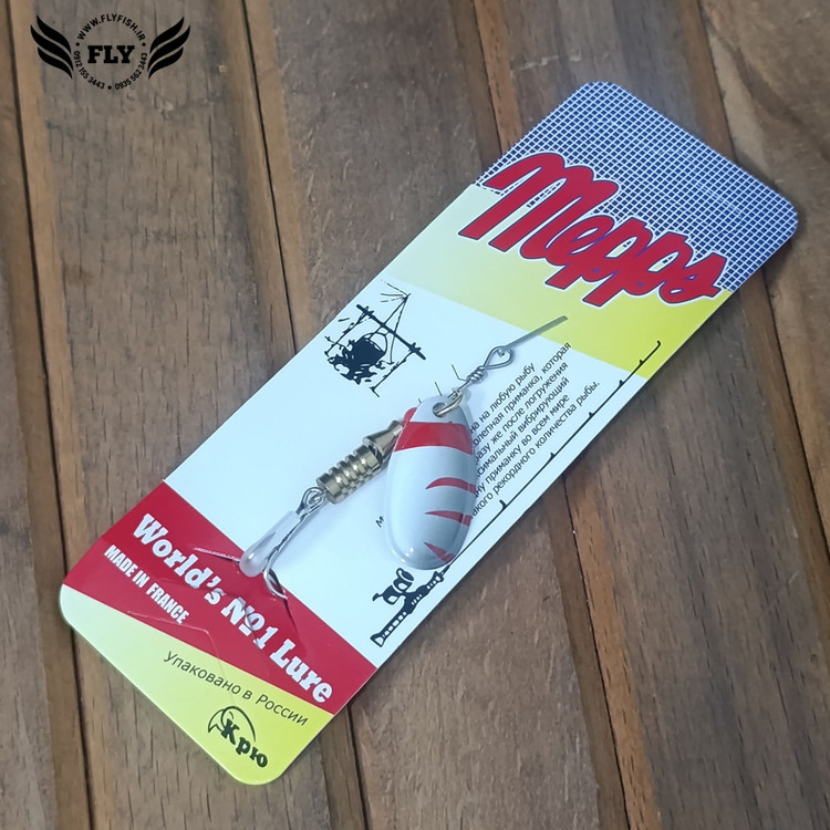 لانسه پلاک ماهیگیری تایگر سفید قرمز MEPPS سایز 2