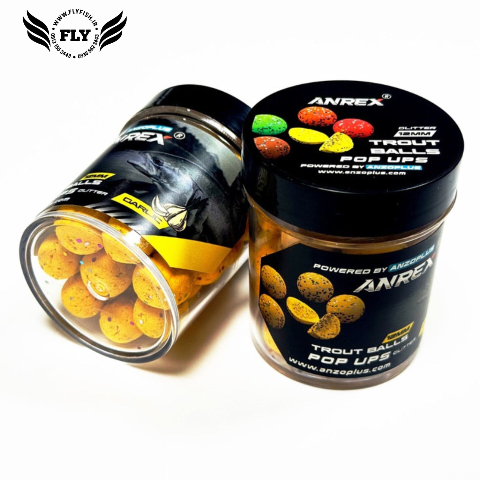 توپک ماهیگیری قزلی پاپ آپ طعم سیر زرد آنرکس ANREX