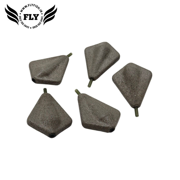 سرب ماهیگیری استتار شنی اینلاین به وزن 90 گرم خاکی رنگ