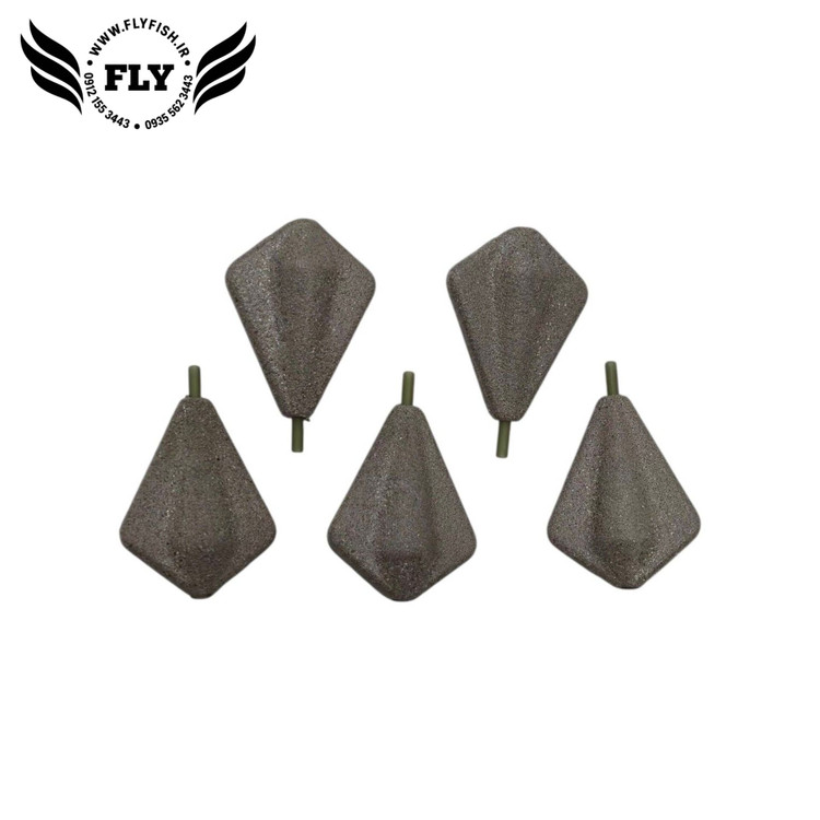 سرب ماهیگیری استتار شنی اینلاین به وزن 90 گرم خاکی رنگ