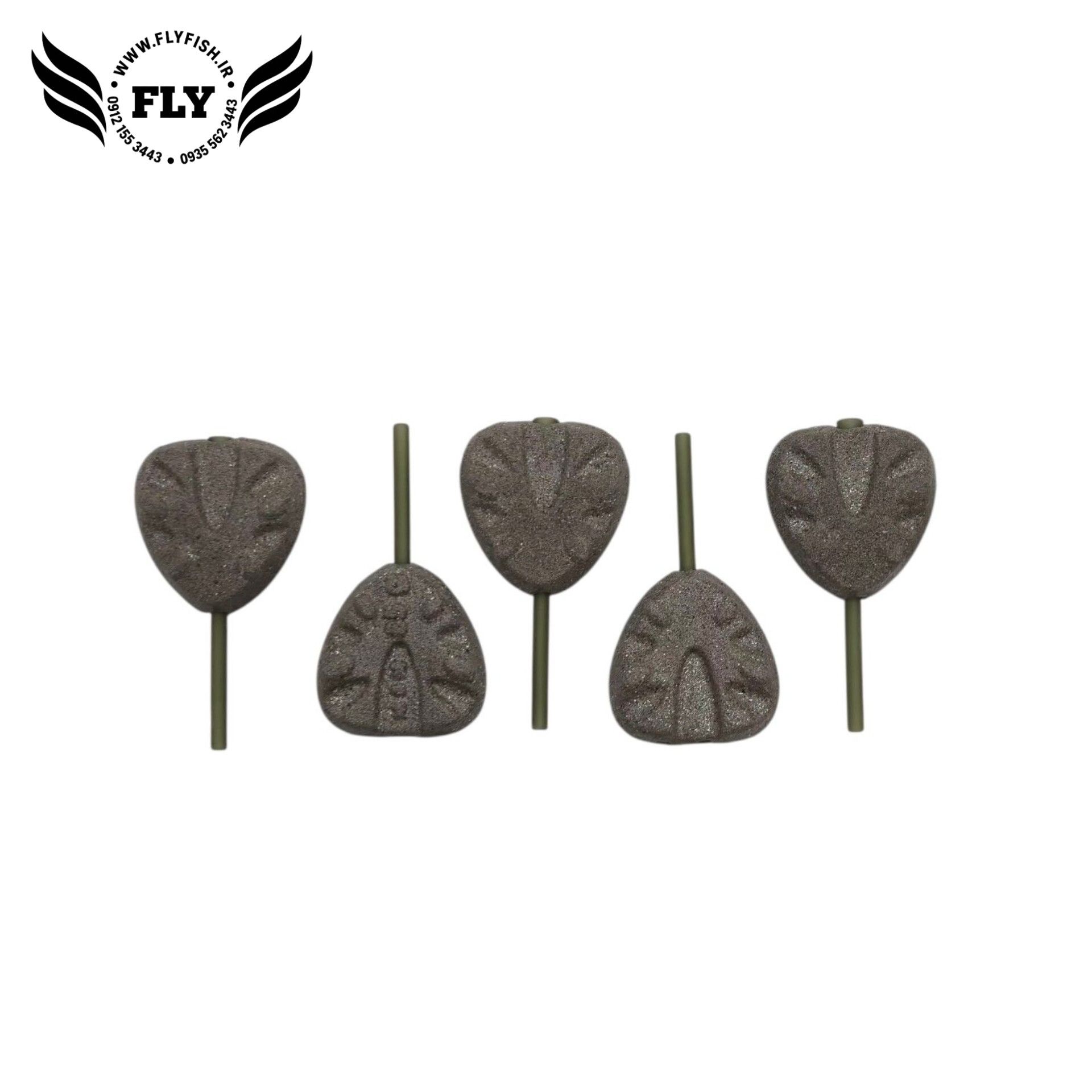 سرب ماهیگیری استتار شنی اینلاین به وزن 80 گرم خاکی رنگ