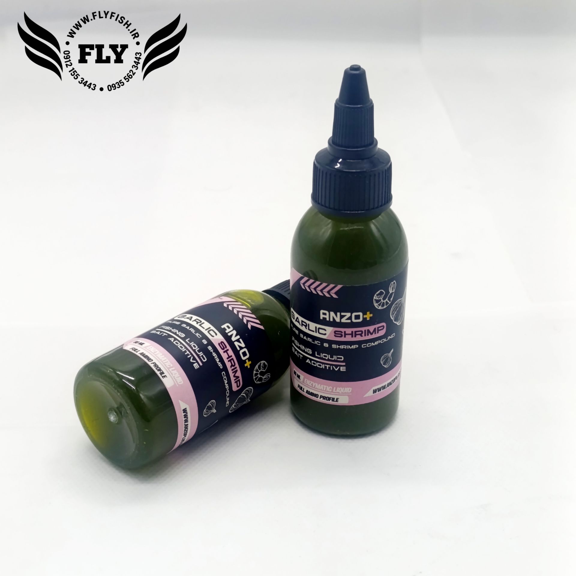 لیکوئید طعم دهنده سیر و میگو ماهیگیری آنزو 80ml ANREX