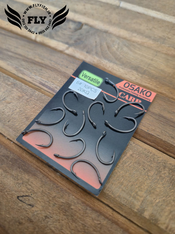قلاب ماهیگیری کرنک برند OSAKO سایز 6 بسته 10 عددی
