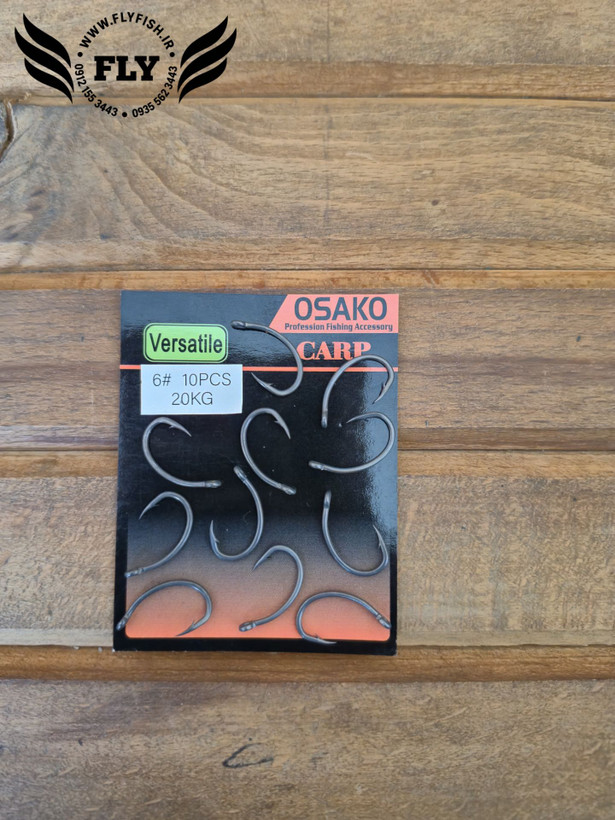 قلاب ماهیگیری کرنک برند OSAKO سایز 6 بسته 10 عددی