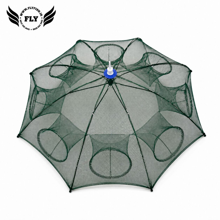 گرگور تور ماهیگیری صید بچه ماهی و میگو چتری - 10 چشمه