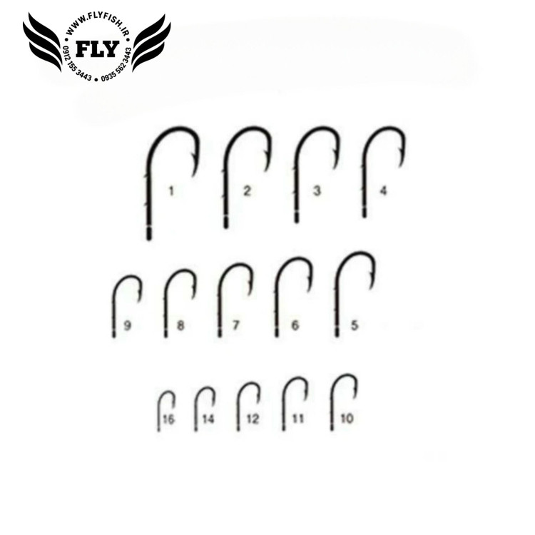 قلاب ماهیگیری یوولا YOUVELLA سایز 8 بسته 7 عددی ساخت کره