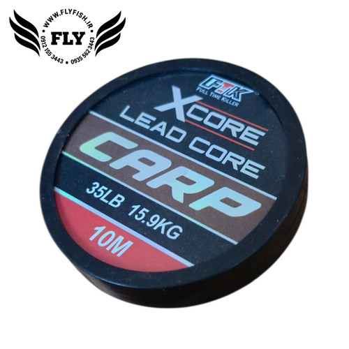 نخ لدکور هسته سربی ماهیگیری 10 متری برند XCORE قهوه ای استتاری