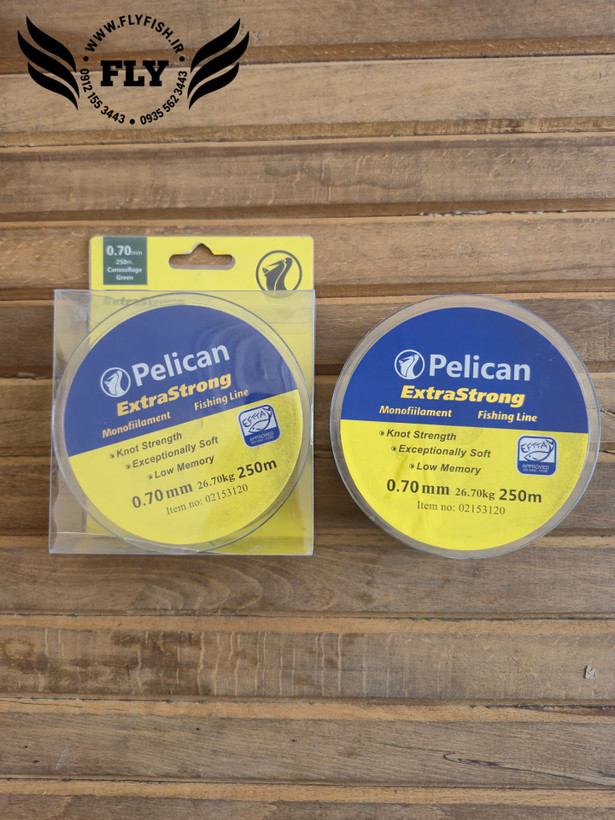 نخ مونوفیلامنت ماهیگیری Pelican 250m سایز 0.70mm