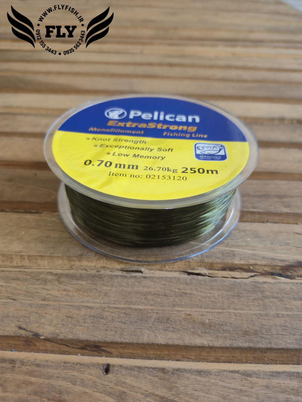 نخ مونوفیلامنت ماهیگیری Pelican 250m سایز 0.70mm