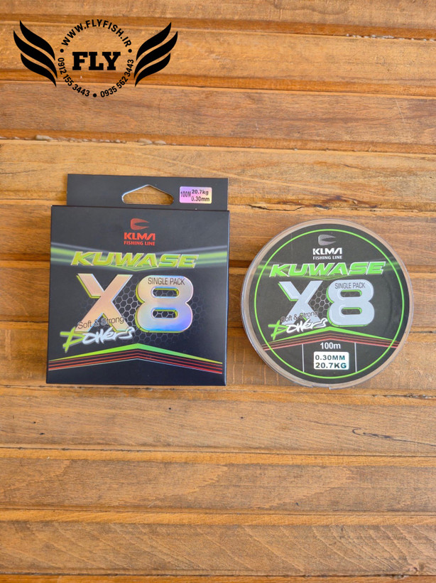 نخ ماهیگیری ابریشم KUWASE X8 سایز 0.30 متراژ 100