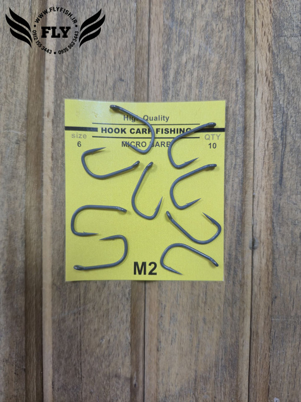 قلاب ماهیگیری واید گپ برند M2 سایز 6 بسته 10 عددی