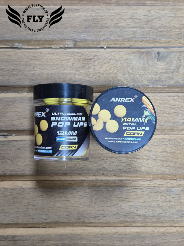 طعمه ماهیگیری بویله پاپ آپ ANREX طعم ذرت 12-14 میل