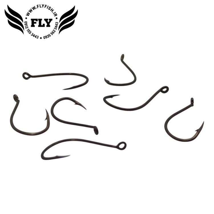 قلاب ماهیگیری برنزی سایز 2 بسته 7 عددی