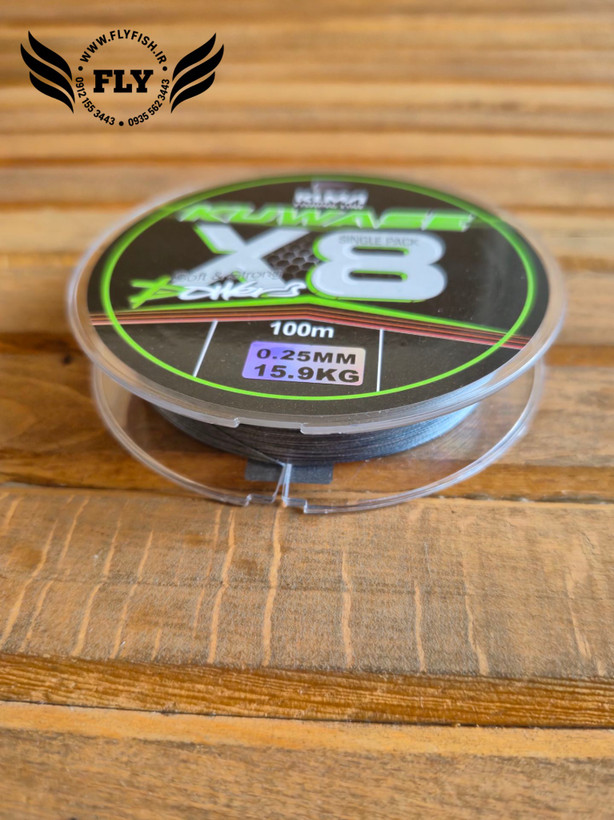 نخ ماهیگیری ابریشم KUWASE X8 سایز 0.25 متراژ 100