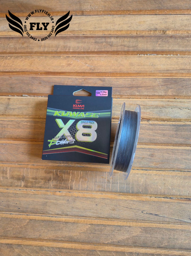 نخ ماهیگیری ابریشم KUWASE X8 سایز 0.25 متراژ 100