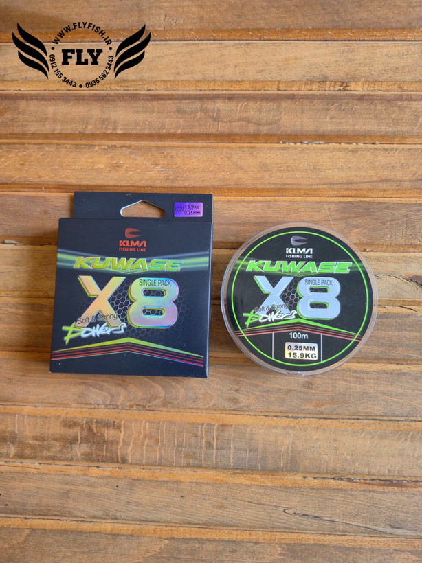 نخ ماهیگیری ابریشم KUWASE X8 سایز 0.25 متراژ 100