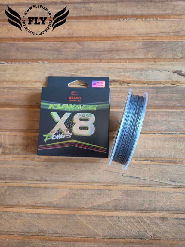 نخ ماهیگیری ابریشم KUWASE X8 سایز 0.40 متراژ 100
