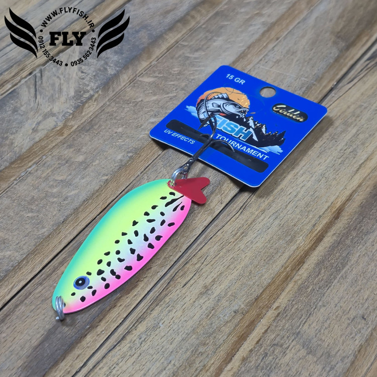 قاشقک ماهیگیری پرچمی خالدار 15 گرمی گلدن فیش GOLDEN FISH
