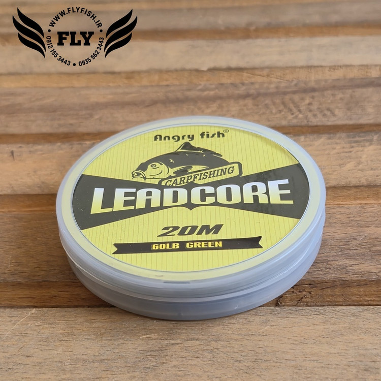 نخ لدکور هسته سربی ماهیگیری 20 متری انگری فیش ANGRY FISH 60 lb