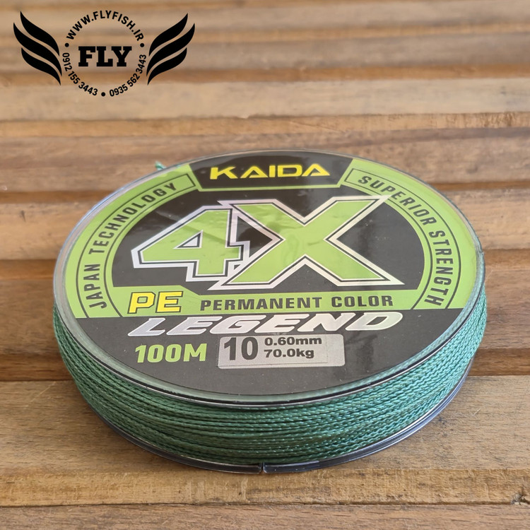 نخ ماهیگیری ابریشم کایدا KAIDA 4X 100m سایز 0.60