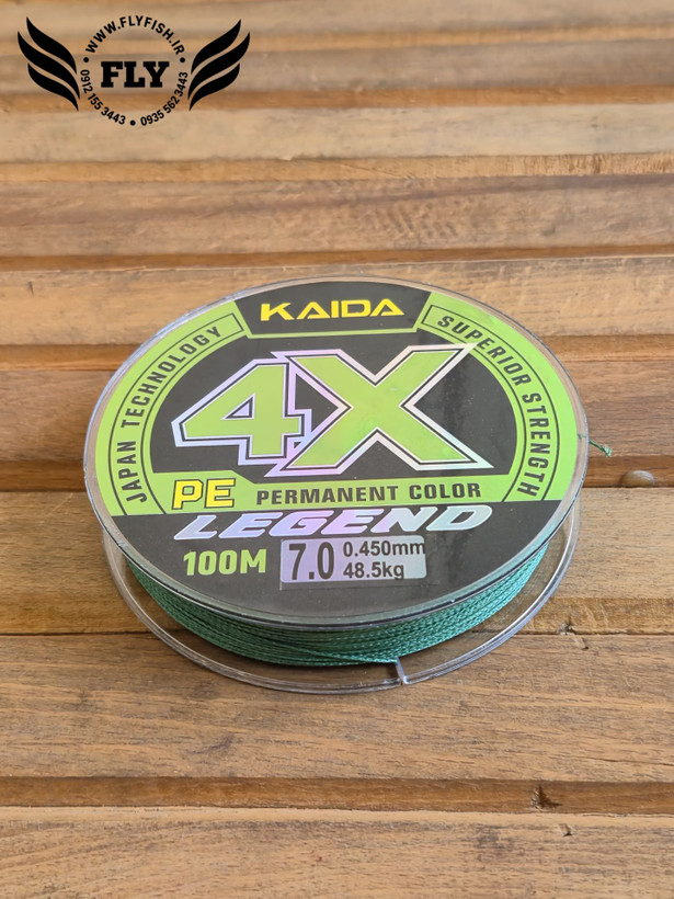نخ ماهیگیری ابریشم کایدا KAIDA 4X 100m سایز 0.45