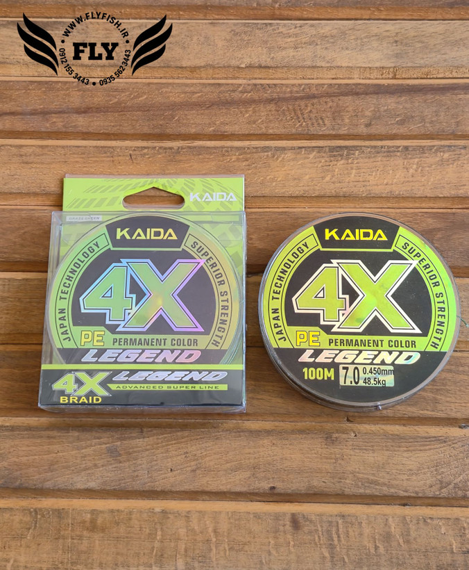 نخ ماهیگیری ابریشم کایدا KAIDA 4X 100m سایز 0.45