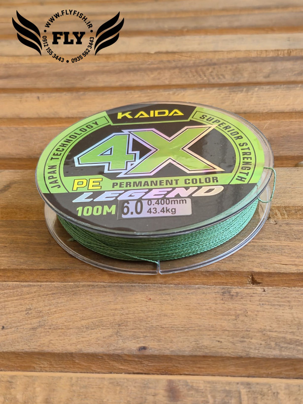 نخ ماهیگیری ابریشم کایدا KAIDA 4X 100m سایز 0.40