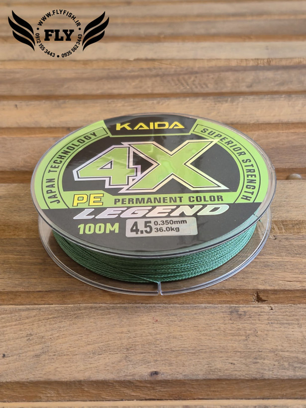 نخ ماهیگیری ابریشم کایدا KAIDA 4X 100m سایز 0.35