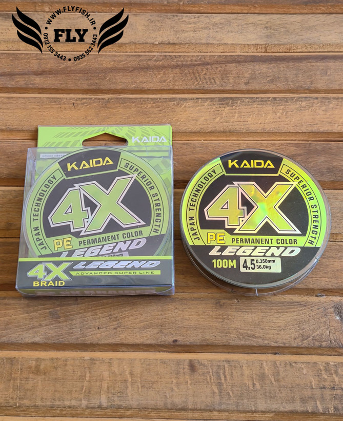 نخ ماهیگیری ابریشم کایدا KAIDA 4X 100m سایز 0.35