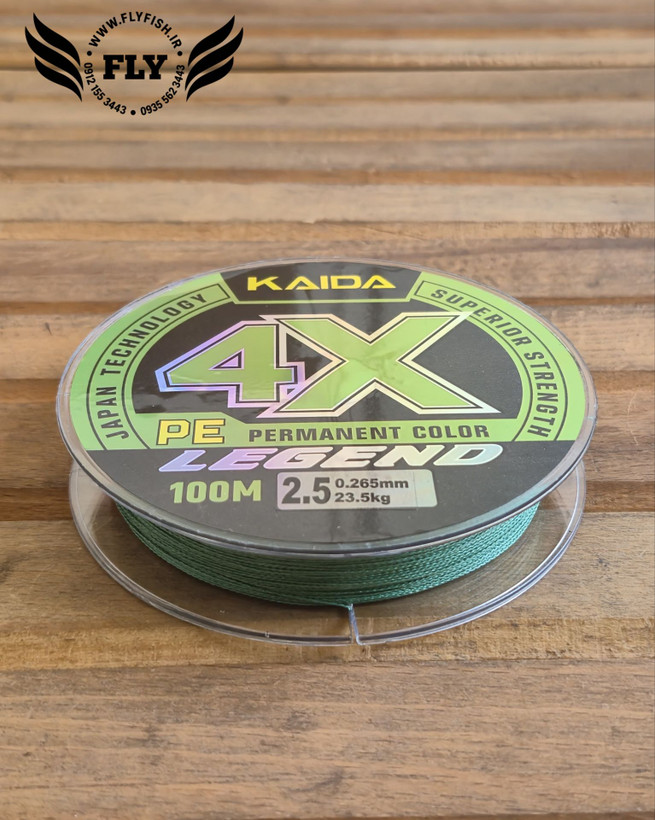 نخ ماهیگیری ابریشم کایدا KAIDA 4X 100m سایز 0.26