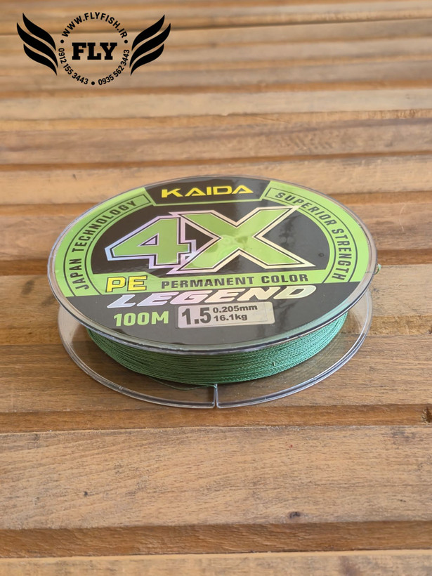 نخ ماهیگیری ابریشم کایدا KAIDA 4X 100m سایز 0.20